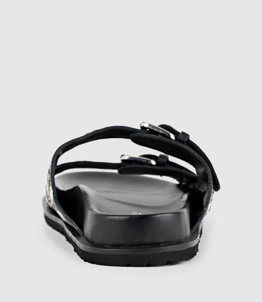 KRYNNE Slide with Eyelets in Black - Image 3