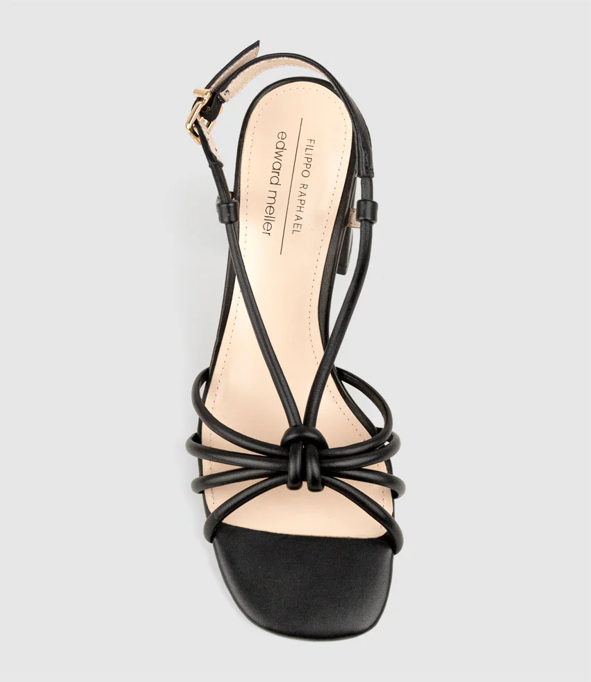 KYA85 Tubed Knot Sandal in Black - Image 4