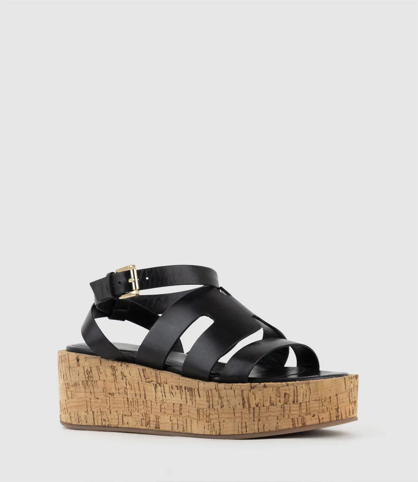 LEMUE H Front Sandal on Unit in Black - Image 3