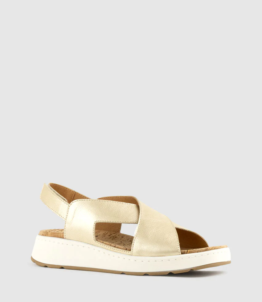 LORAINE Crossover Comfort Sandal in Platino - Image 2