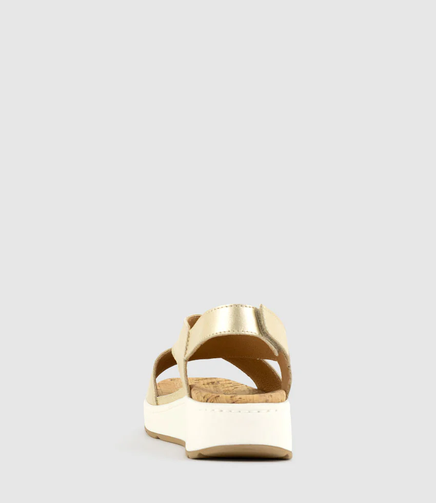 LORAINE Crossover Comfort Sandal in Platino - Image 3