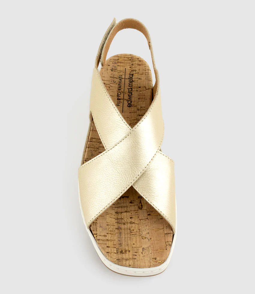 LORAINE Crossover Comfort Sandal in Platino - Image 4