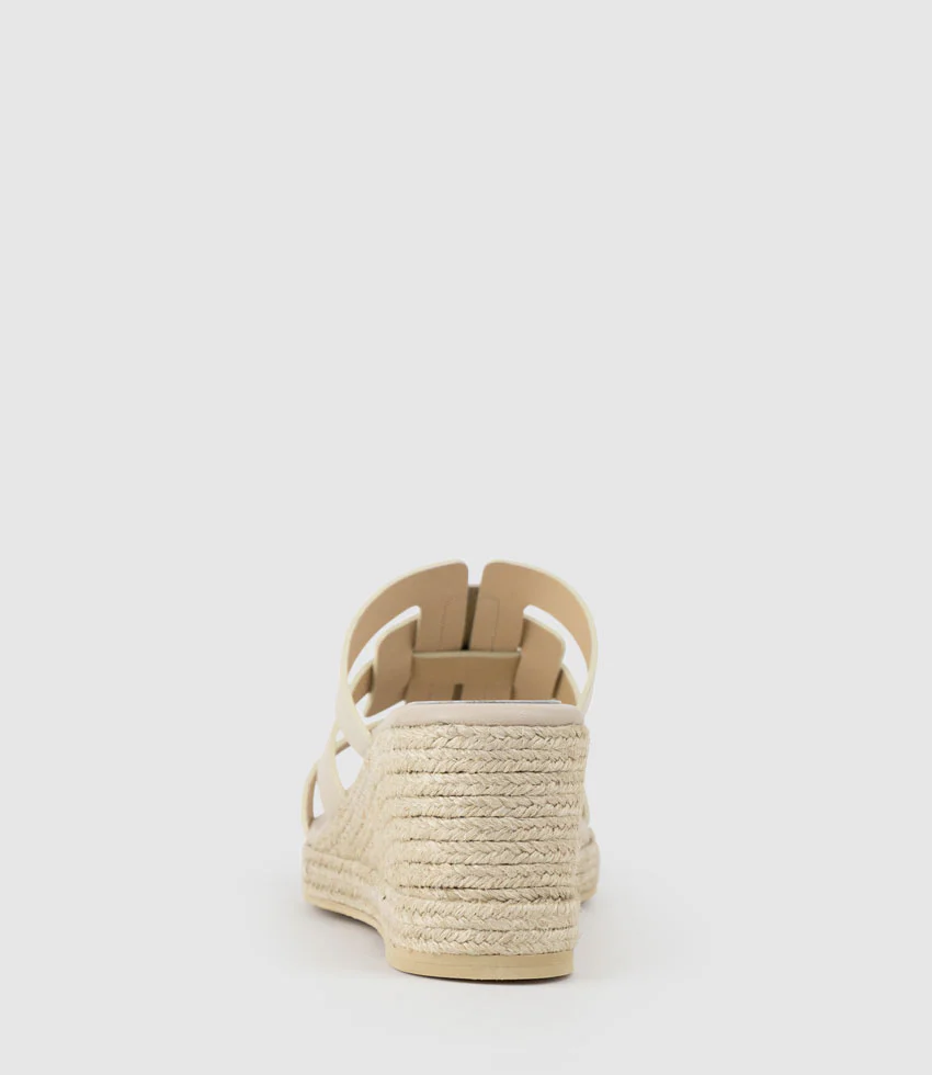 MADERE Square Toe Slide Espadrille in Natural - Image 3