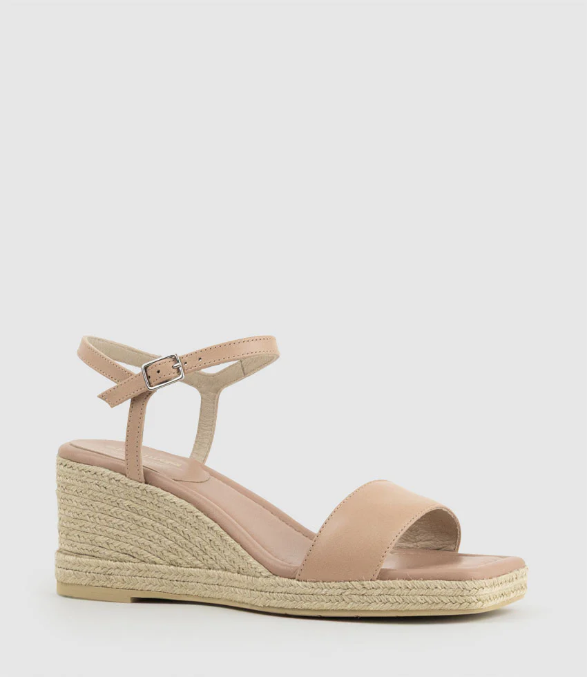 MARILYN Square Toe Sandal Espadrille in Nude - Image 2