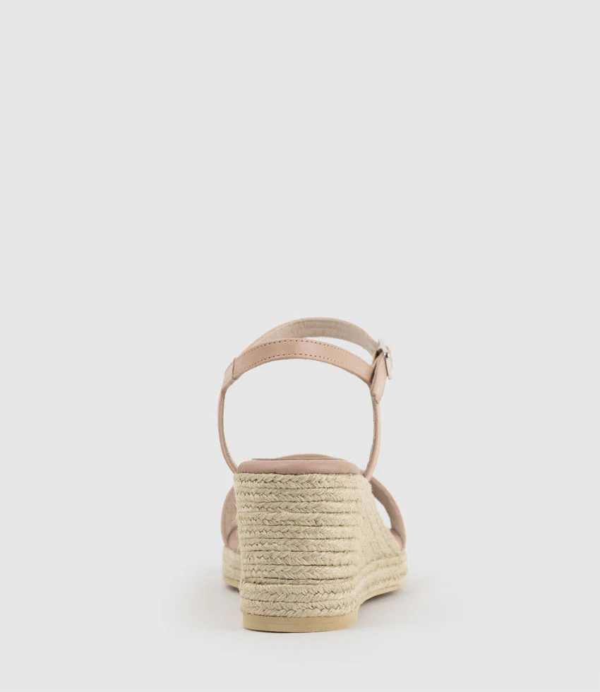 MARILYN Square Toe Sandal Espadrille in Nude - Image 3