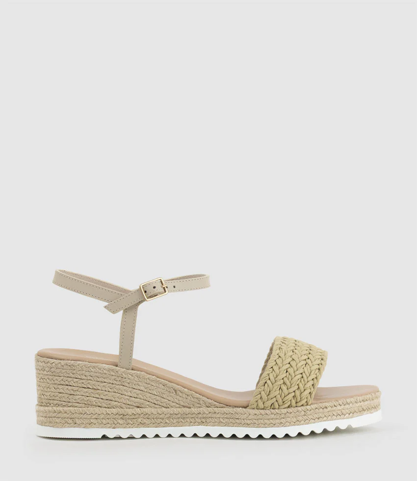 MARTINA Woven Front Espadrille in Natural