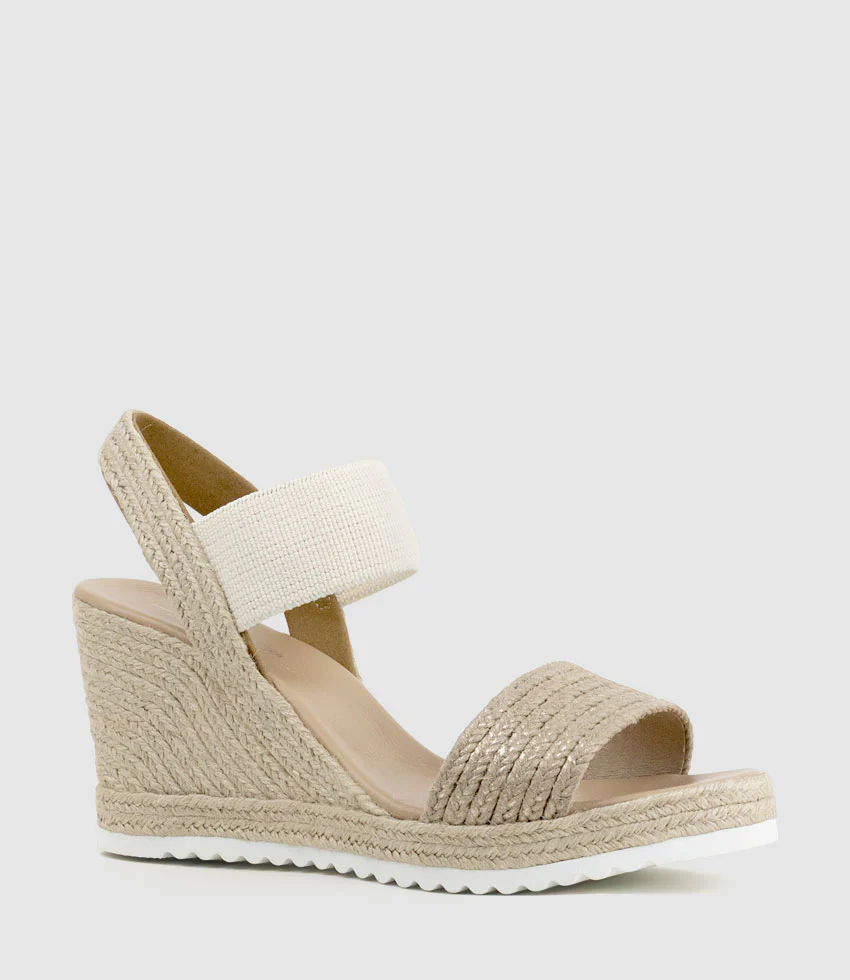 MERCEDES Elastic Crochet Espadrille in Platino - Image 3