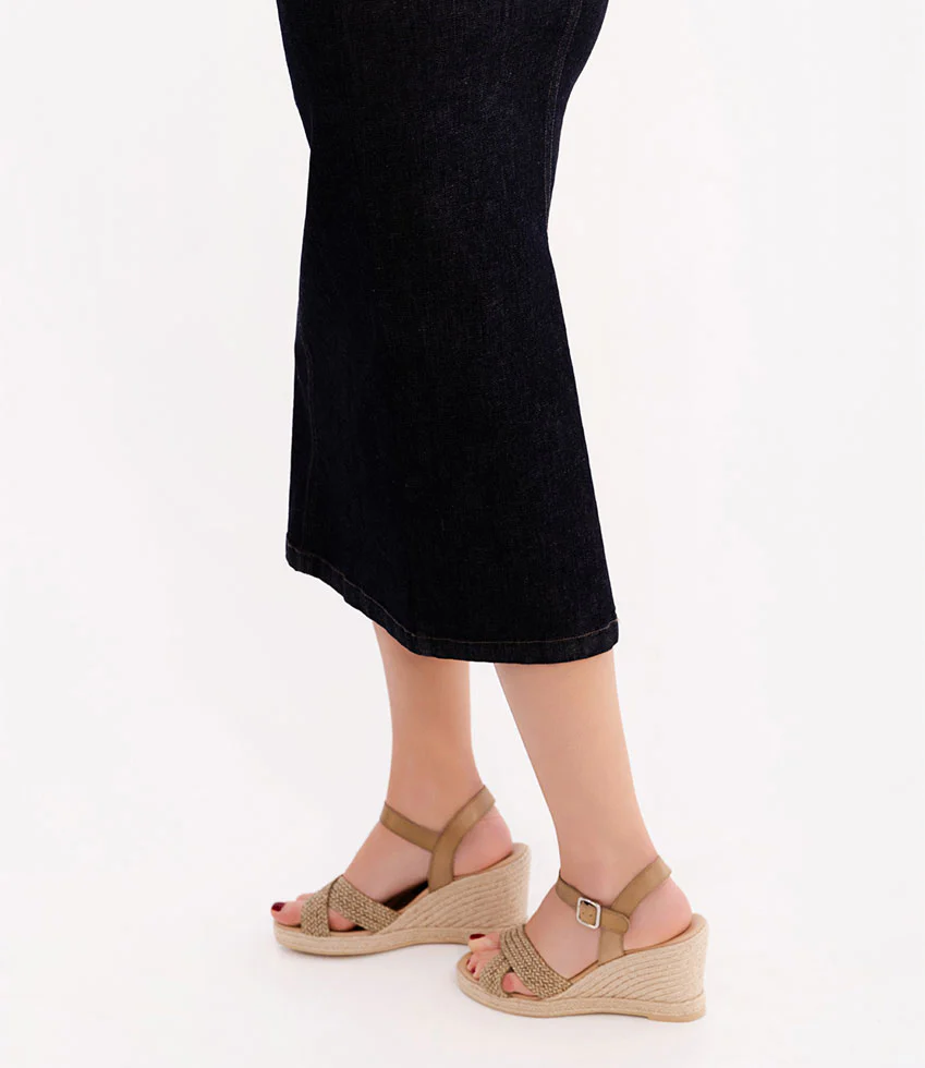 MERRYL Crossover Sandal Espadrille in Khaki - Image 2