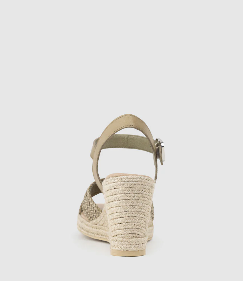 MERRYL Crossover Sandal Espadrille in Khaki - Image 4