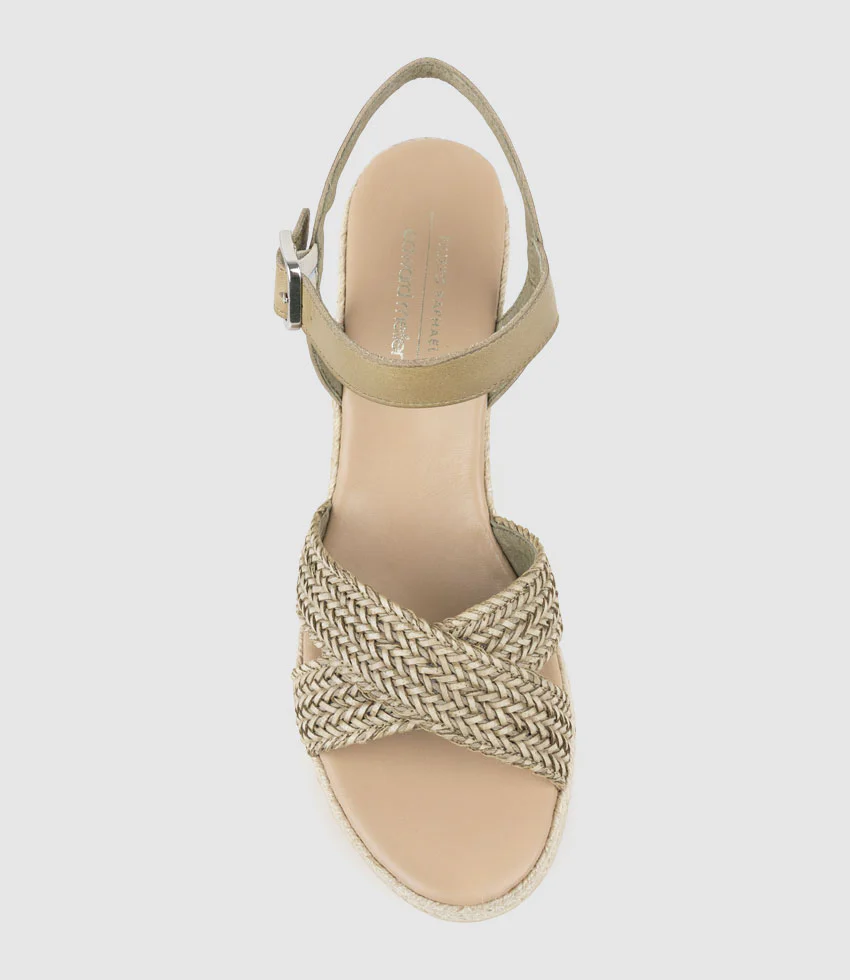 MERRYL Crossover Sandal Espadrille in Khaki - Image 6