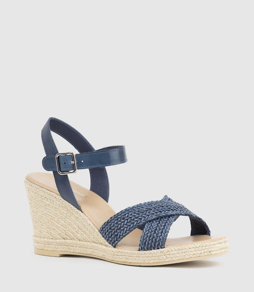 MERRYL Crossover Sandal Espadrille in Navy - Image 3