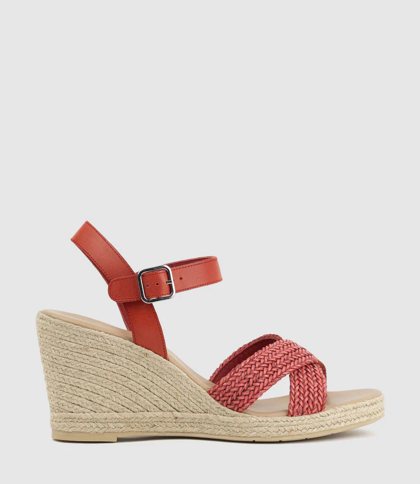 MERRYL Crossover Sandal Espadrille in Red