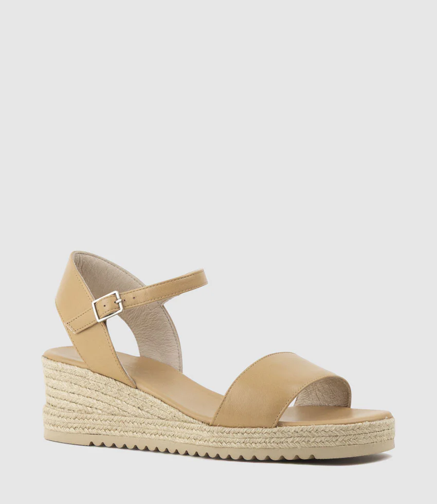 MIARA Single Strap Low Espadrille in Beige - Image 2