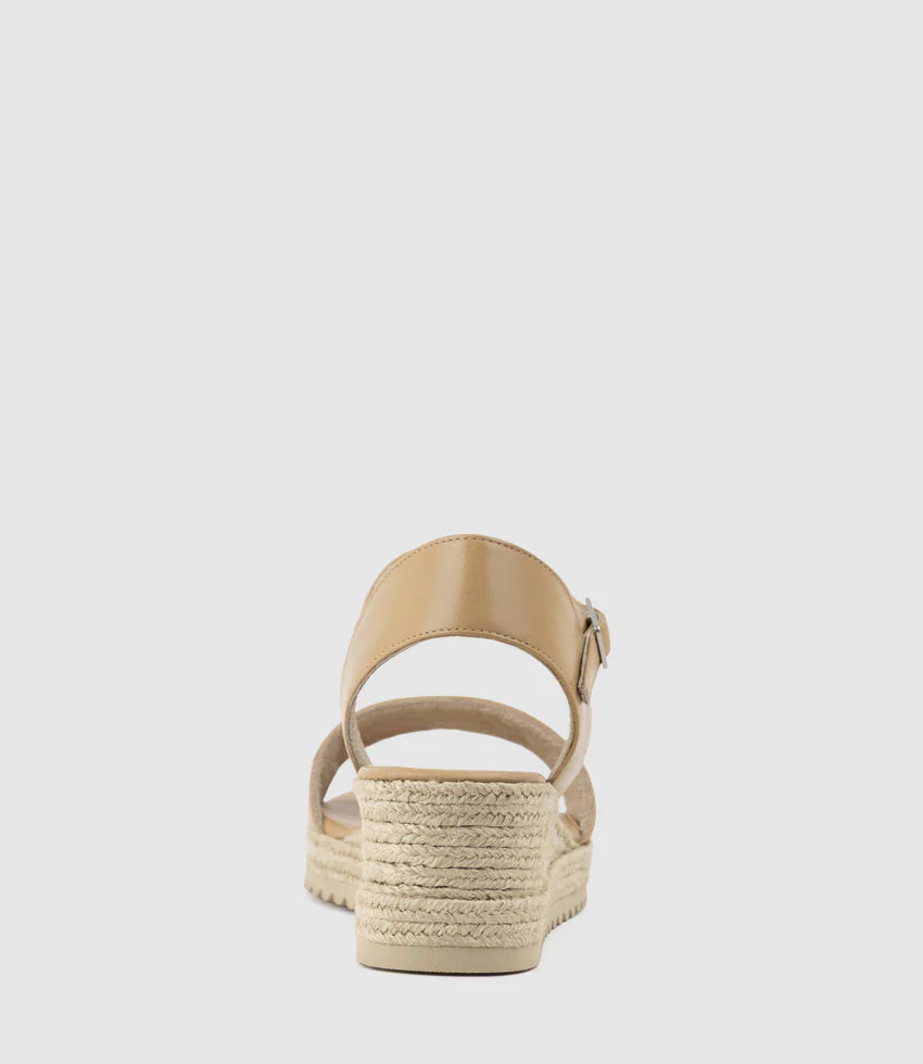 MIARA Single Strap Low Espadrille in Beige - Image 3