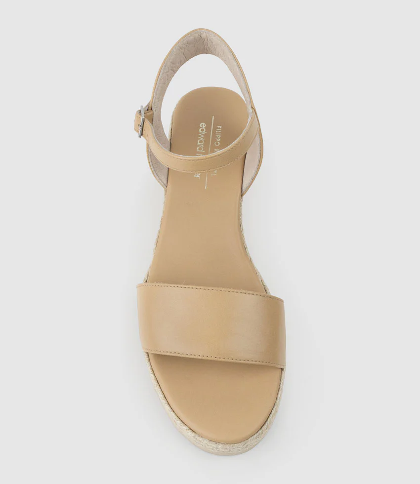 MIARA Single Strap Low Espadrille in Beige - Image 4
