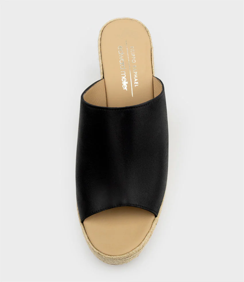 MILARA Slide Espadrille in Black - Image 4