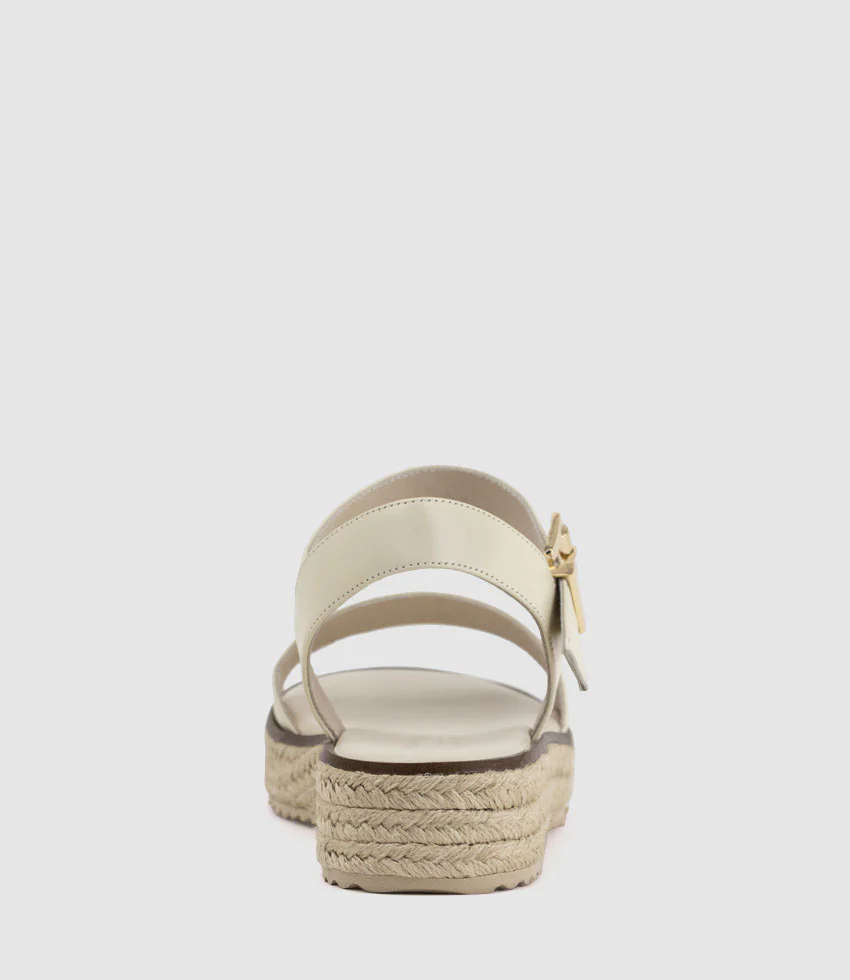 MINDI Flat Sandal Espadrille in Offwhite - Image 3