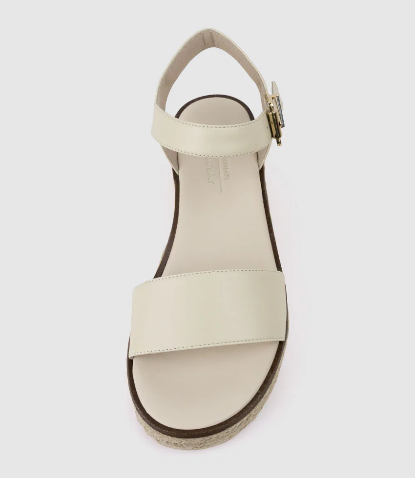 MINDI Flat Sandal Espadrille in Offwhite - Image 4