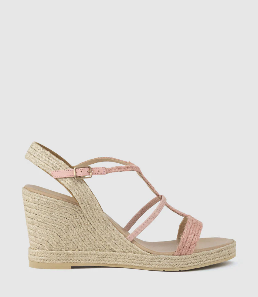 MYSTAL Strappy Sandal Espadrille in Rose