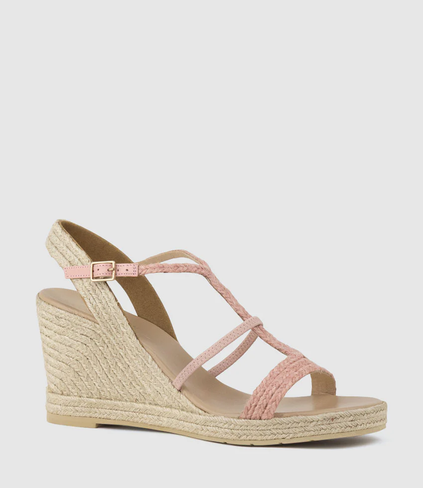 MYSTAL Strappy Sandal Espadrille in Rose - Image 3