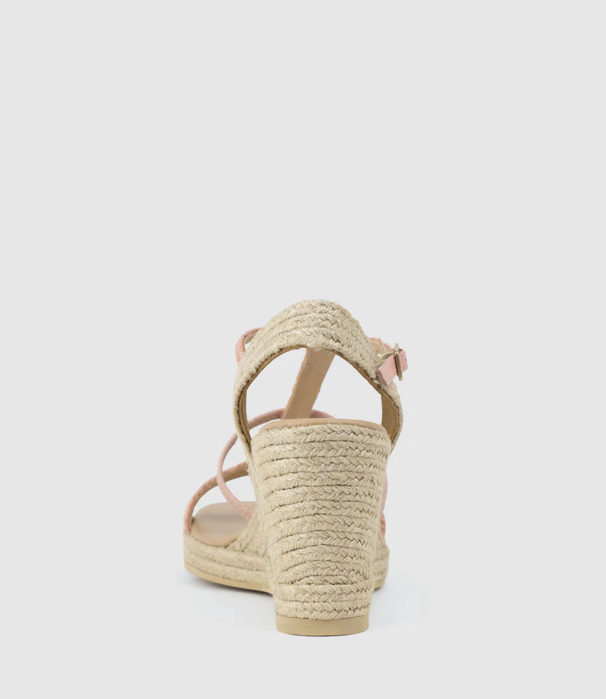 MYSTAL Strappy Sandal Espadrille in Rose - Image 4