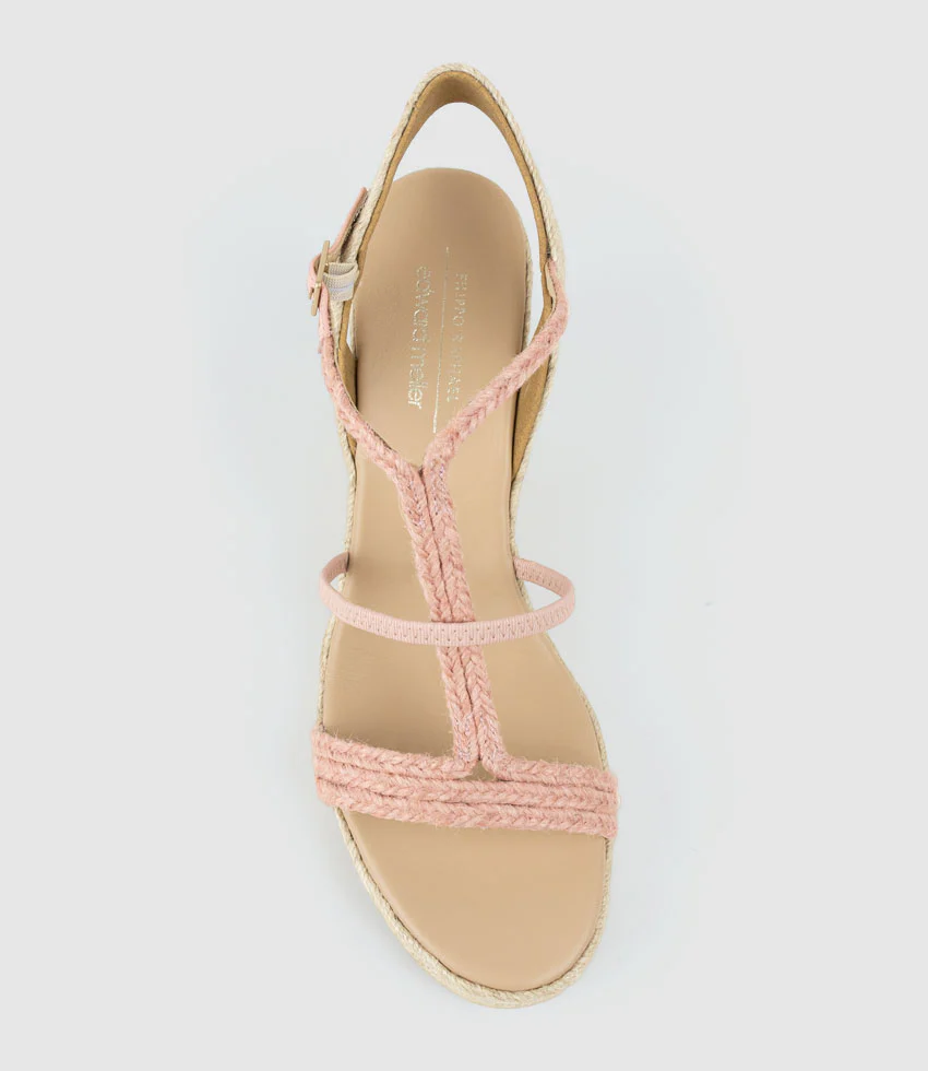 MYSTAL Strappy Sandal Espadrille in Rose - Image 5