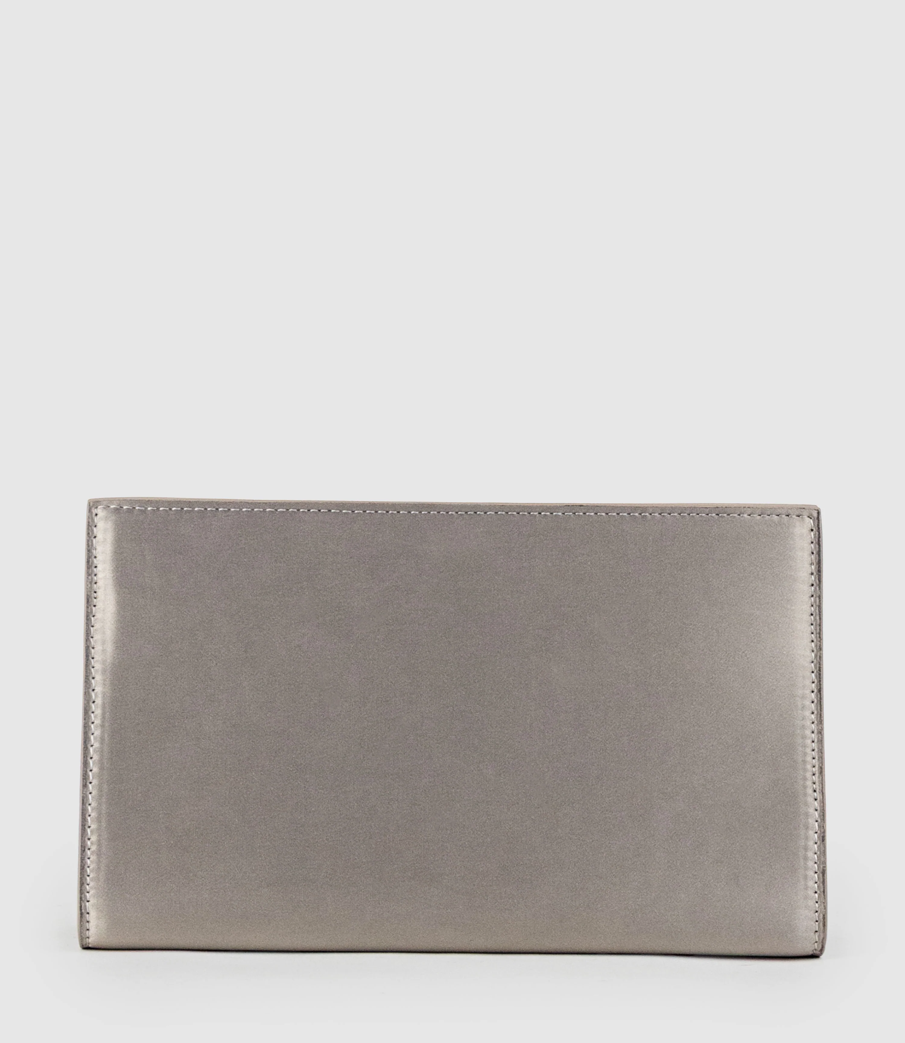 NAYLA Bag with Twist Hardware in Pewter Silk - Image 4
