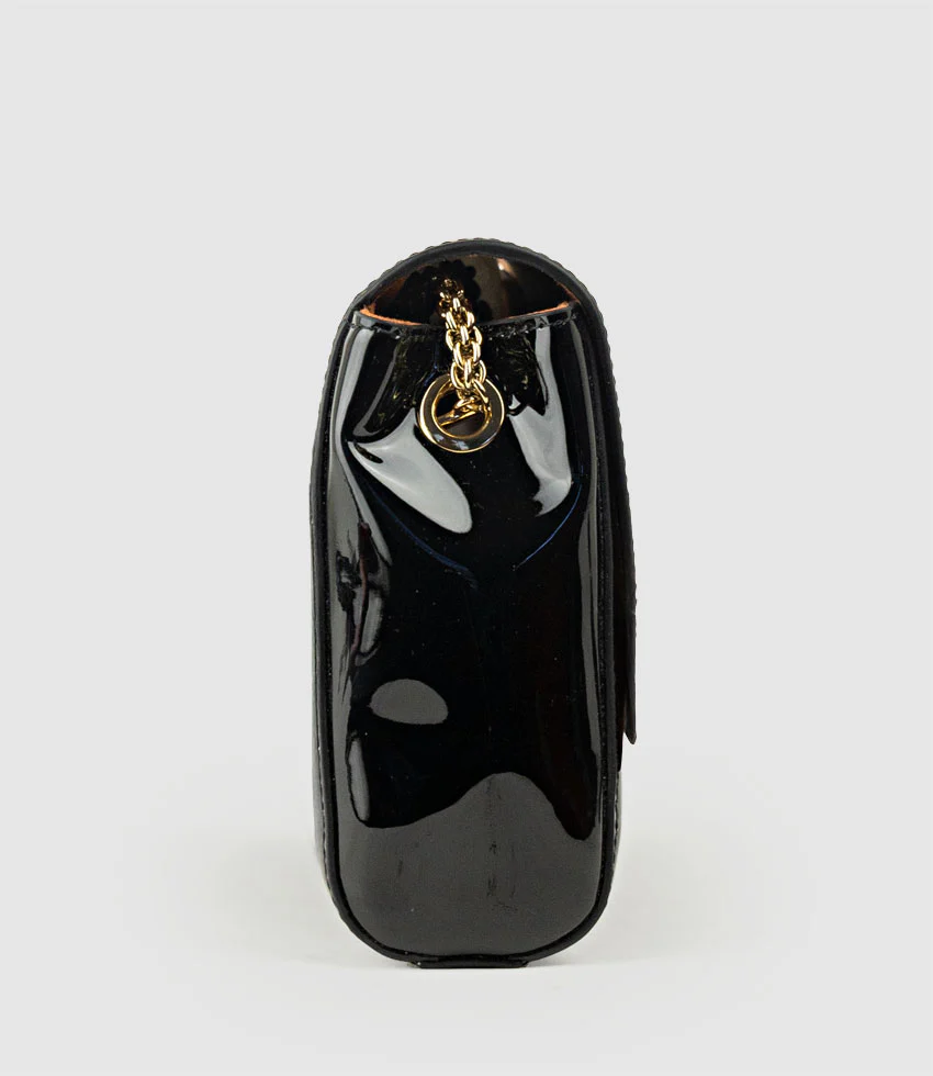 NIRIA Crossbody Bag in Black Patent - Image 3
