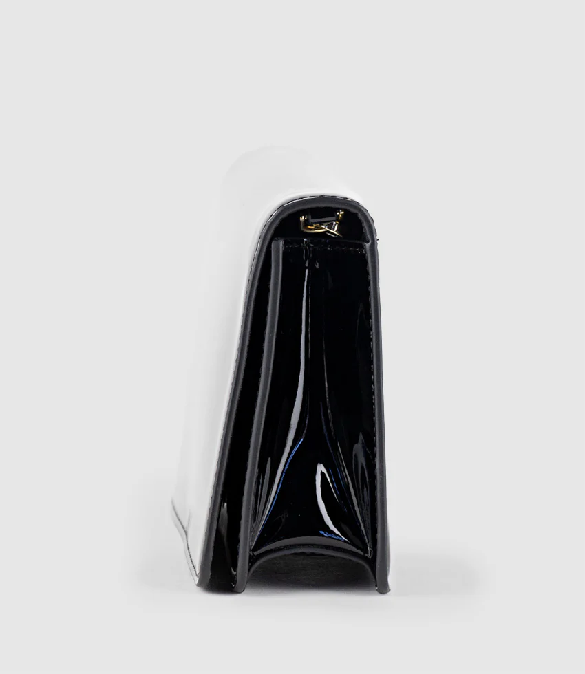 NYX Evening Bag in Black Patent - Image 4