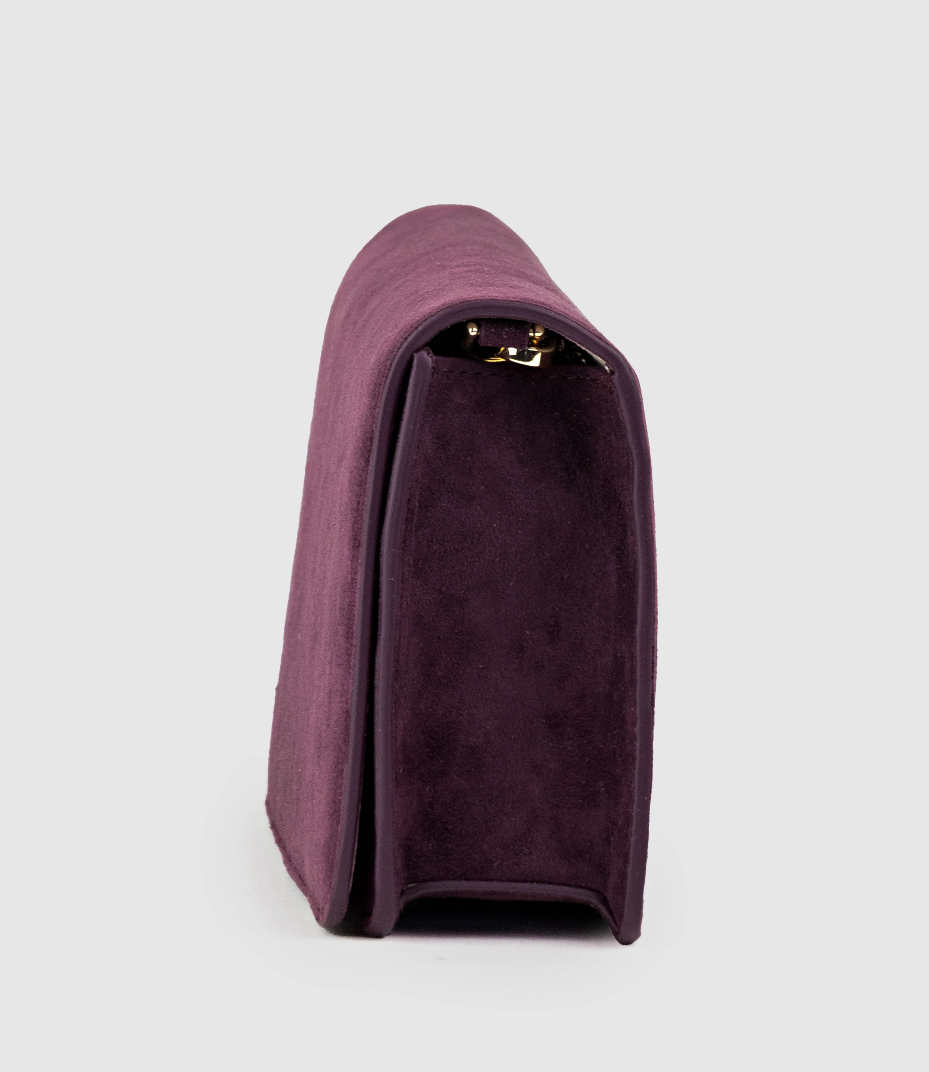 NYX Evening Bag in Eggplant Suede - Image 4