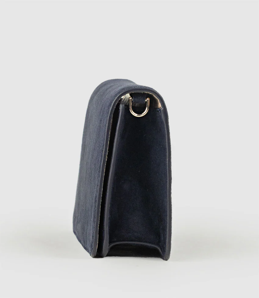 NYX Evening Bag in Navy Suede - Image 3