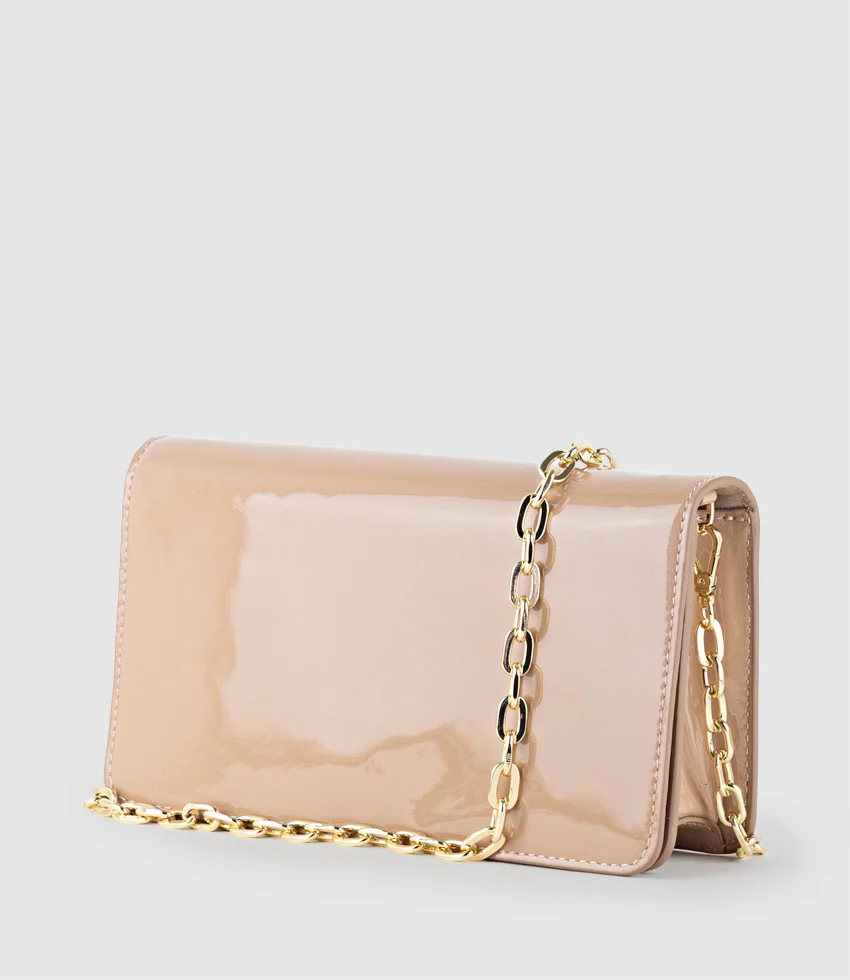 NYX Evening Bag in Nude Patent - Image 3