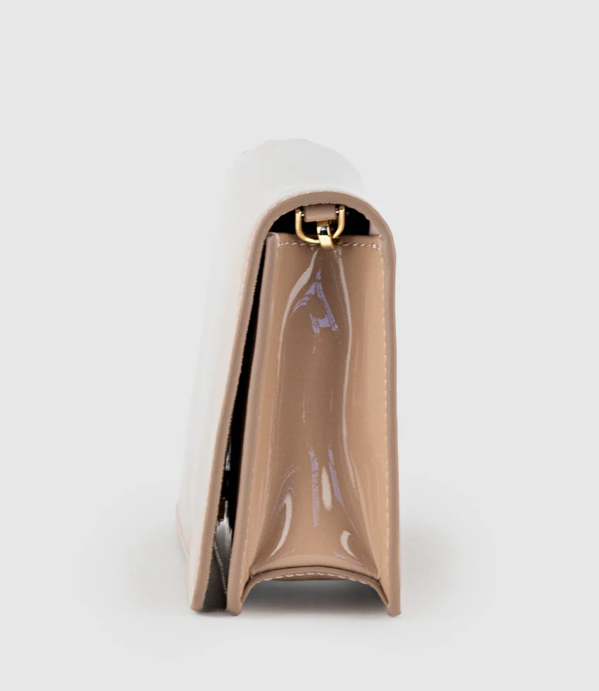 NYX Evening Bag in Nude Patent - Image 4