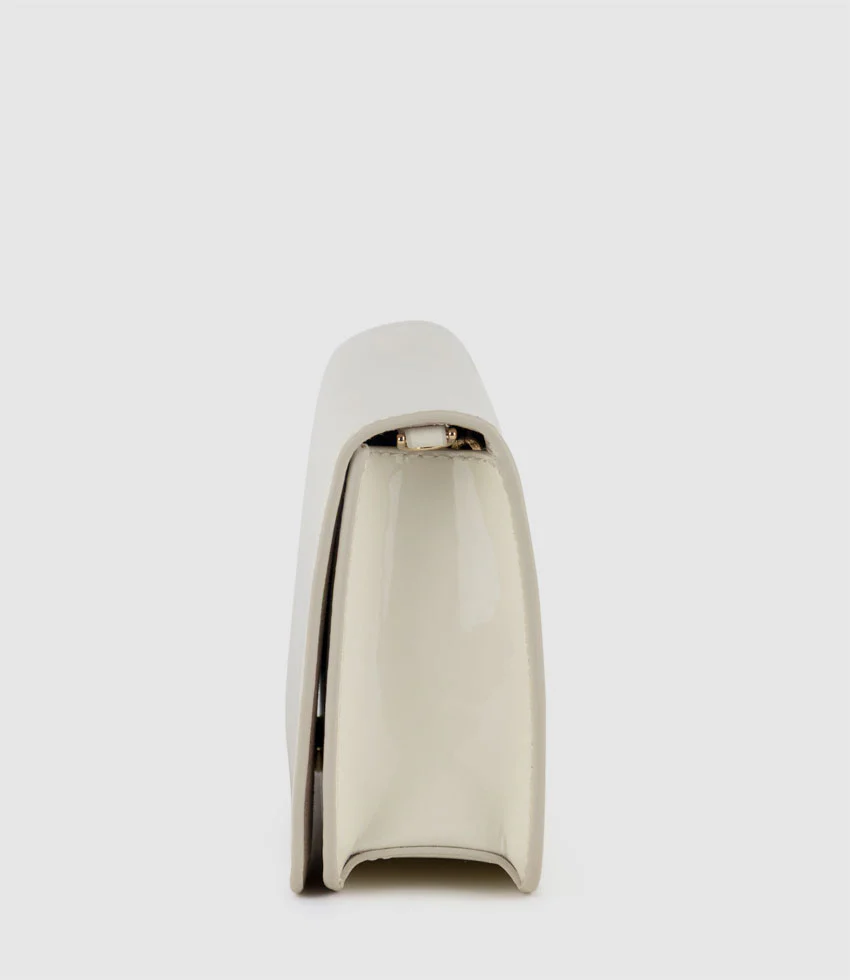 NYX Evening Bag in Offwhite Patent - Image 3