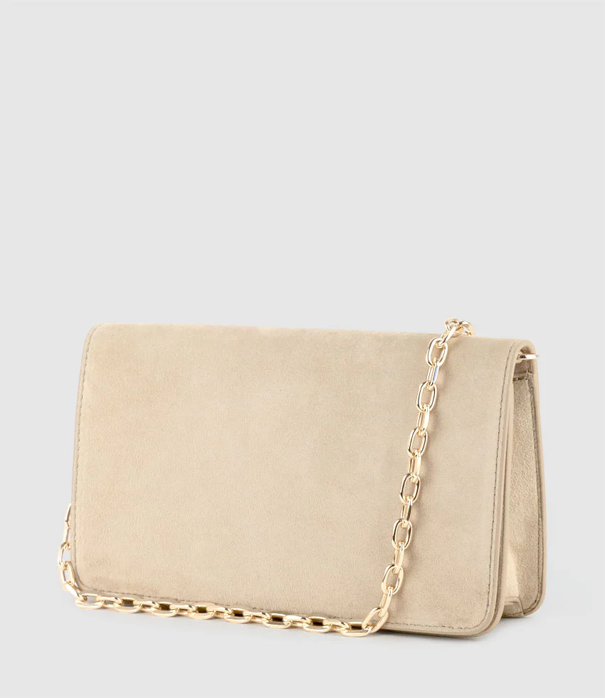 NYX Evening Bag in Sand Suede - Image 3