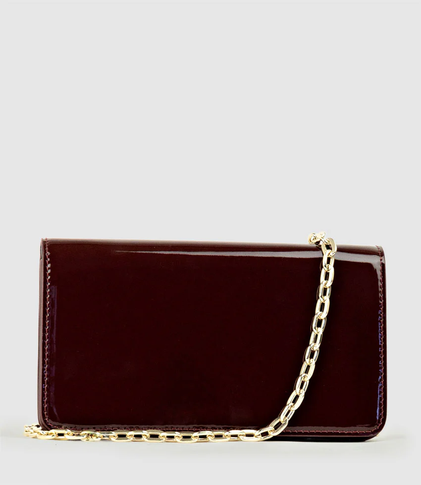 NYX Evening Bag in Wine Patent