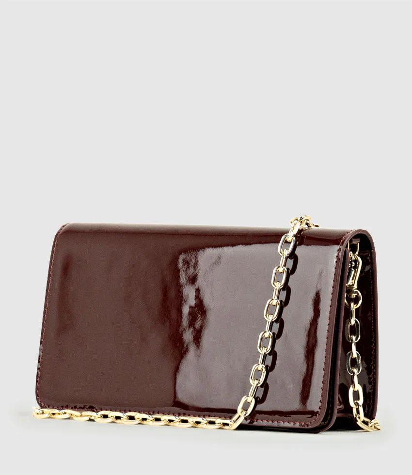 NYX Evening Bag in Wine Patent - Image 2