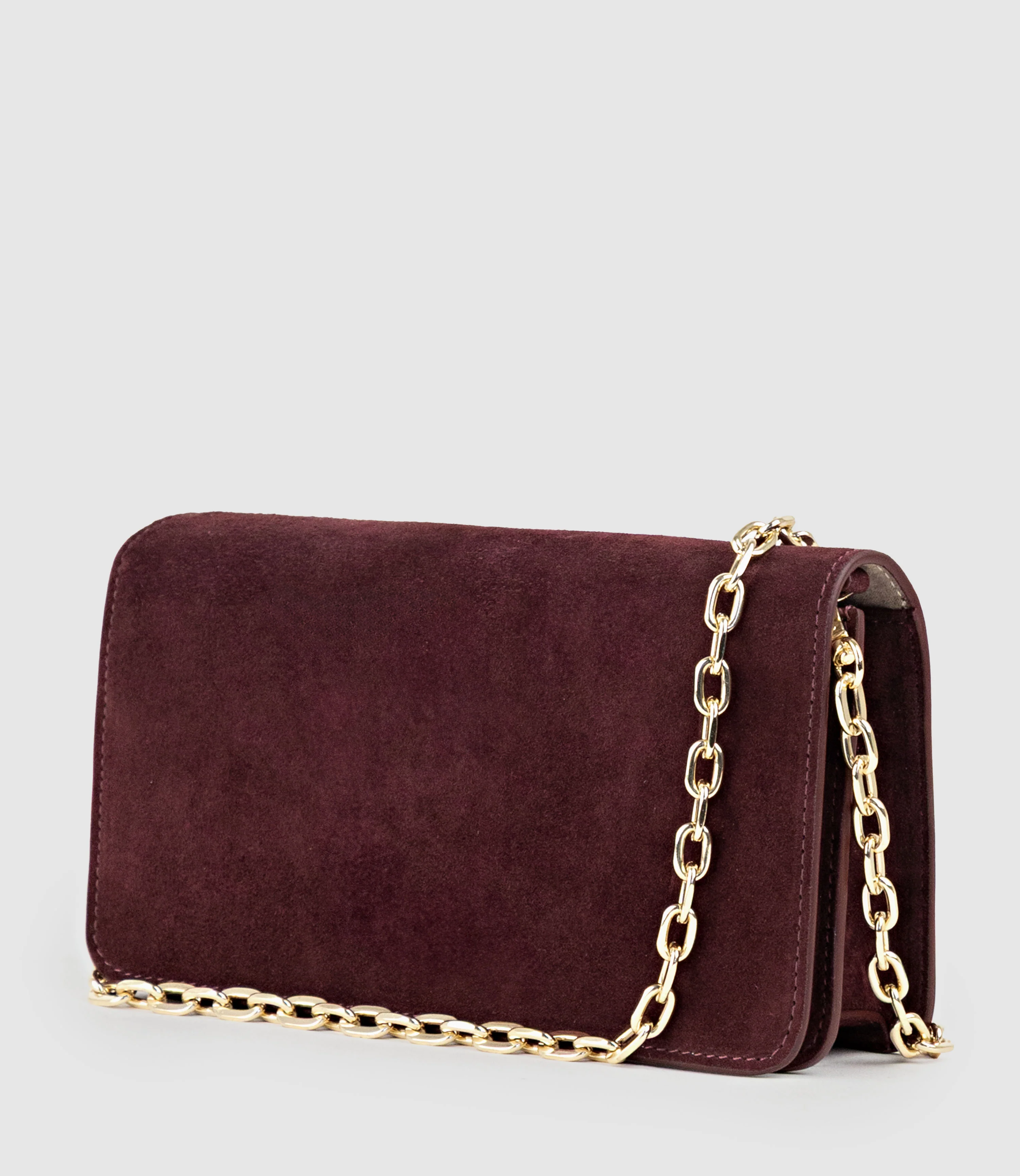 NYX Evening Bag in Wine Suede - Image 2