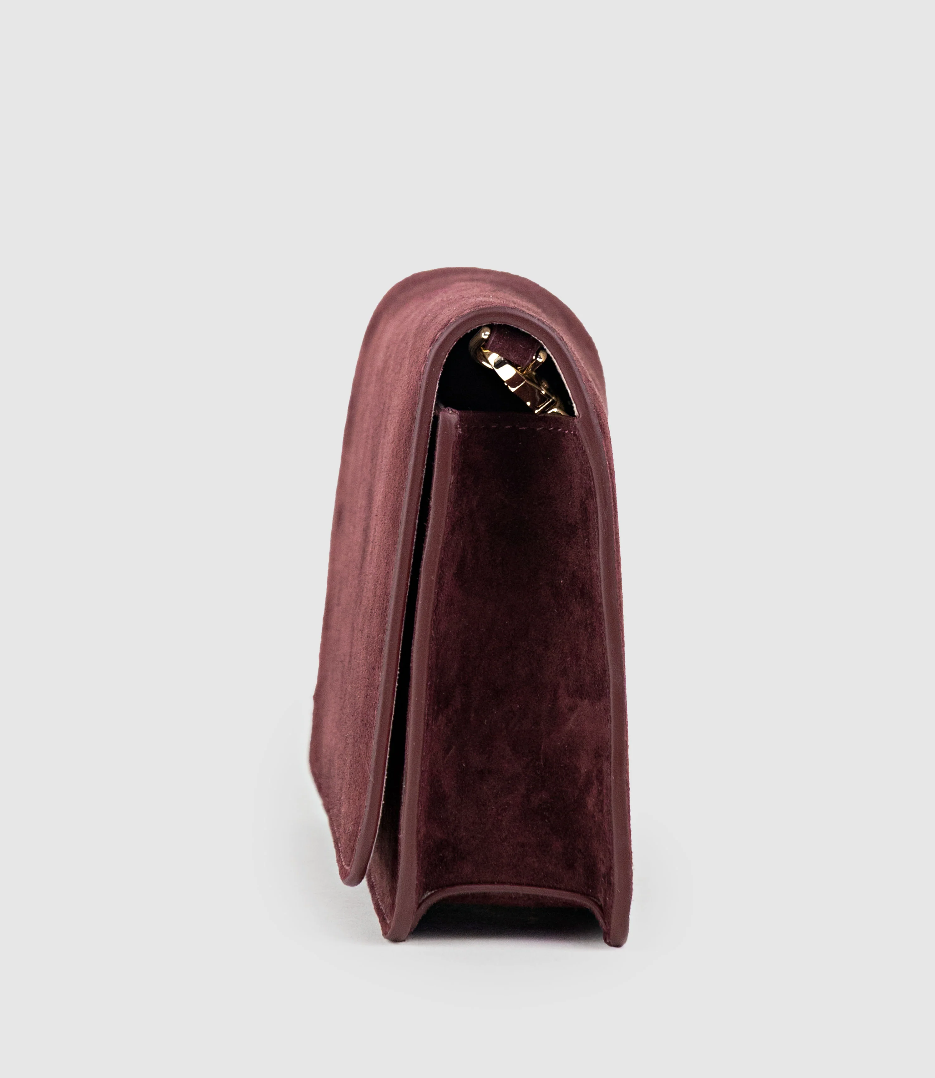 NYX Evening Bag in Wine Suede - Image 3