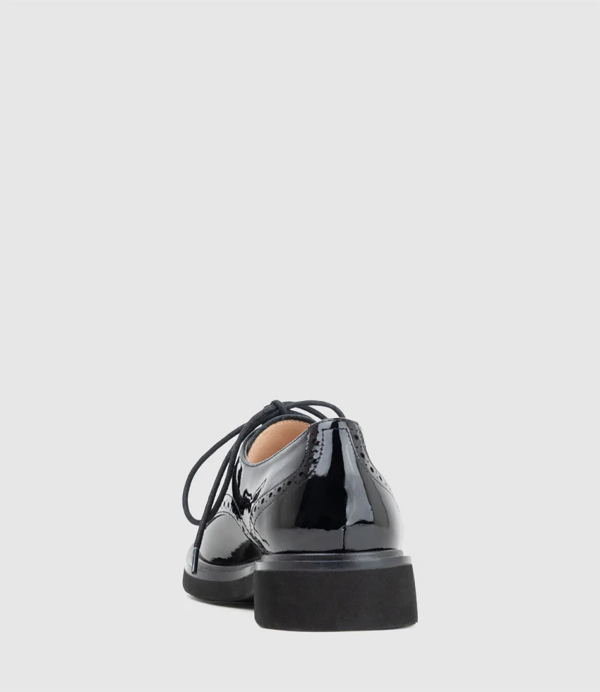 PAOLO Lace Up in Black Patent - Image 4
