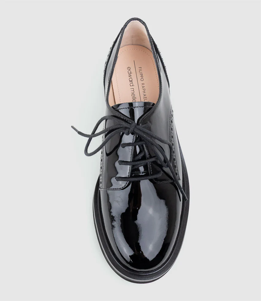 PAOLO Lace Up in Black Patent - Image 5
