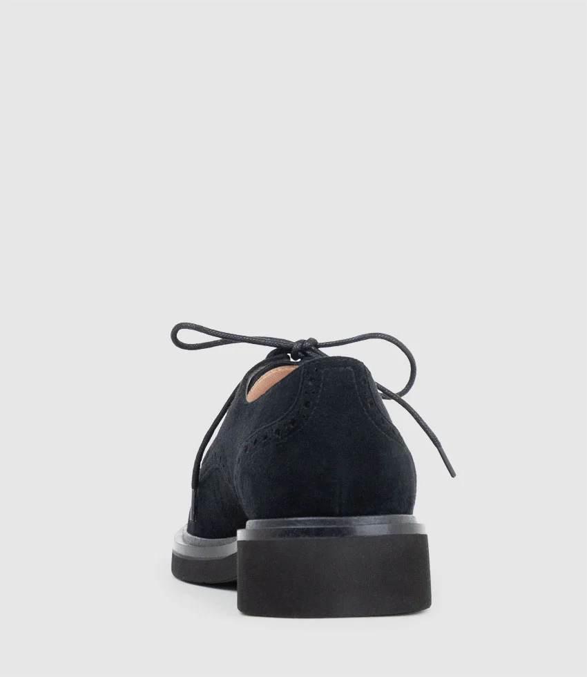 PAOLO Lace Up in Black Suede - Image 3