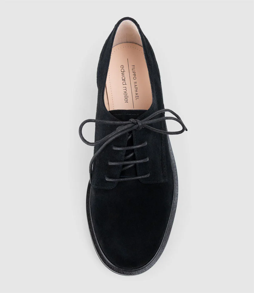 PAOLO Lace Up in Black Suede - Image 4