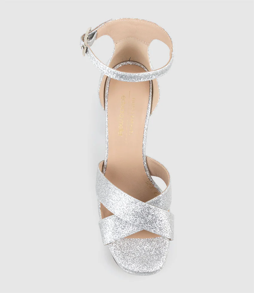 RAINE100 Crossover Platform Sandal in Silver - Image 4