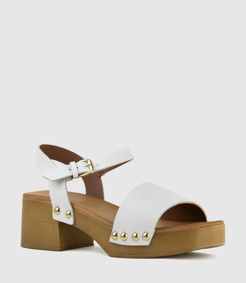 RANDAL60 Clog Style Sandal in Offwhite - Image 3