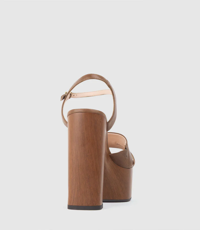 REY125 Platform Unit Sandal in Tan Calf - Image 4