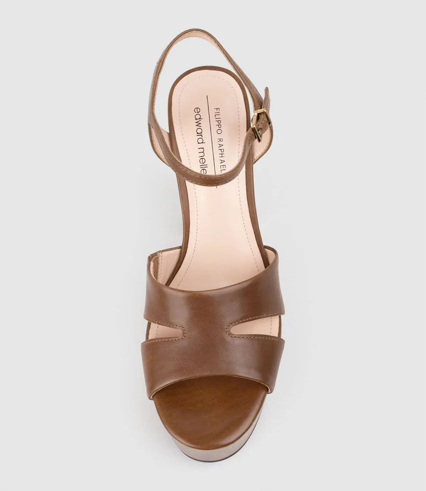 REY125 Platform Unit Sandal in Tan Calf - Image 5