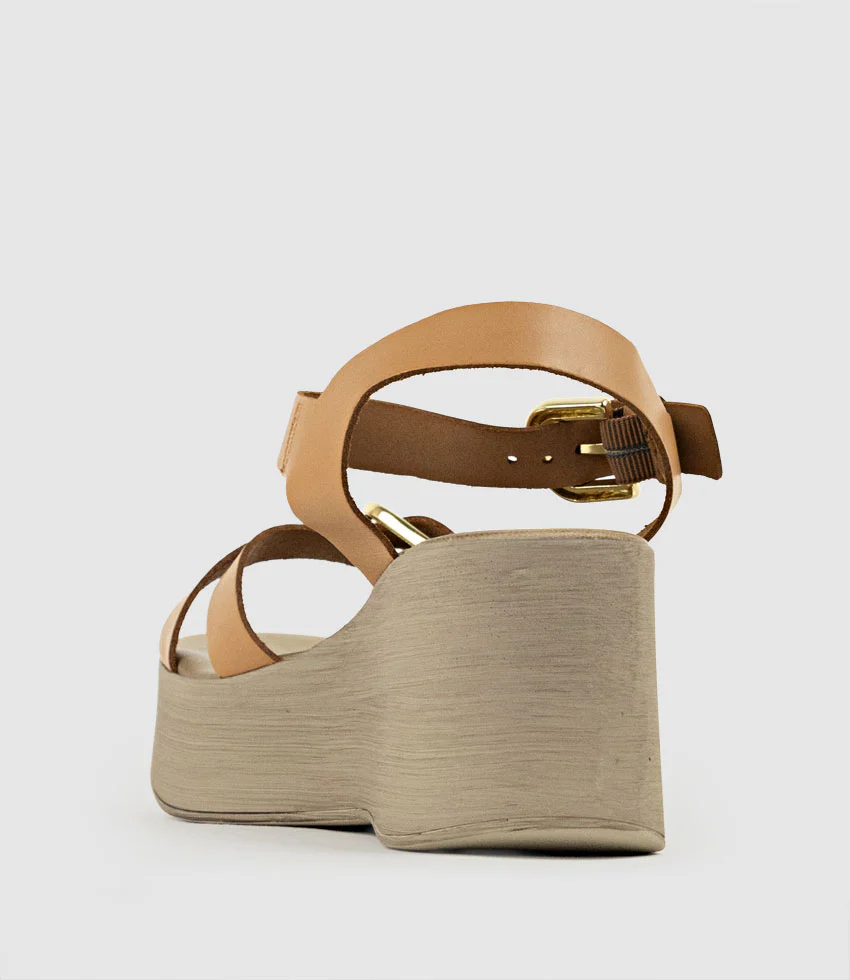 RYKER70 Sandal on Wedge in Taupe - Image 4