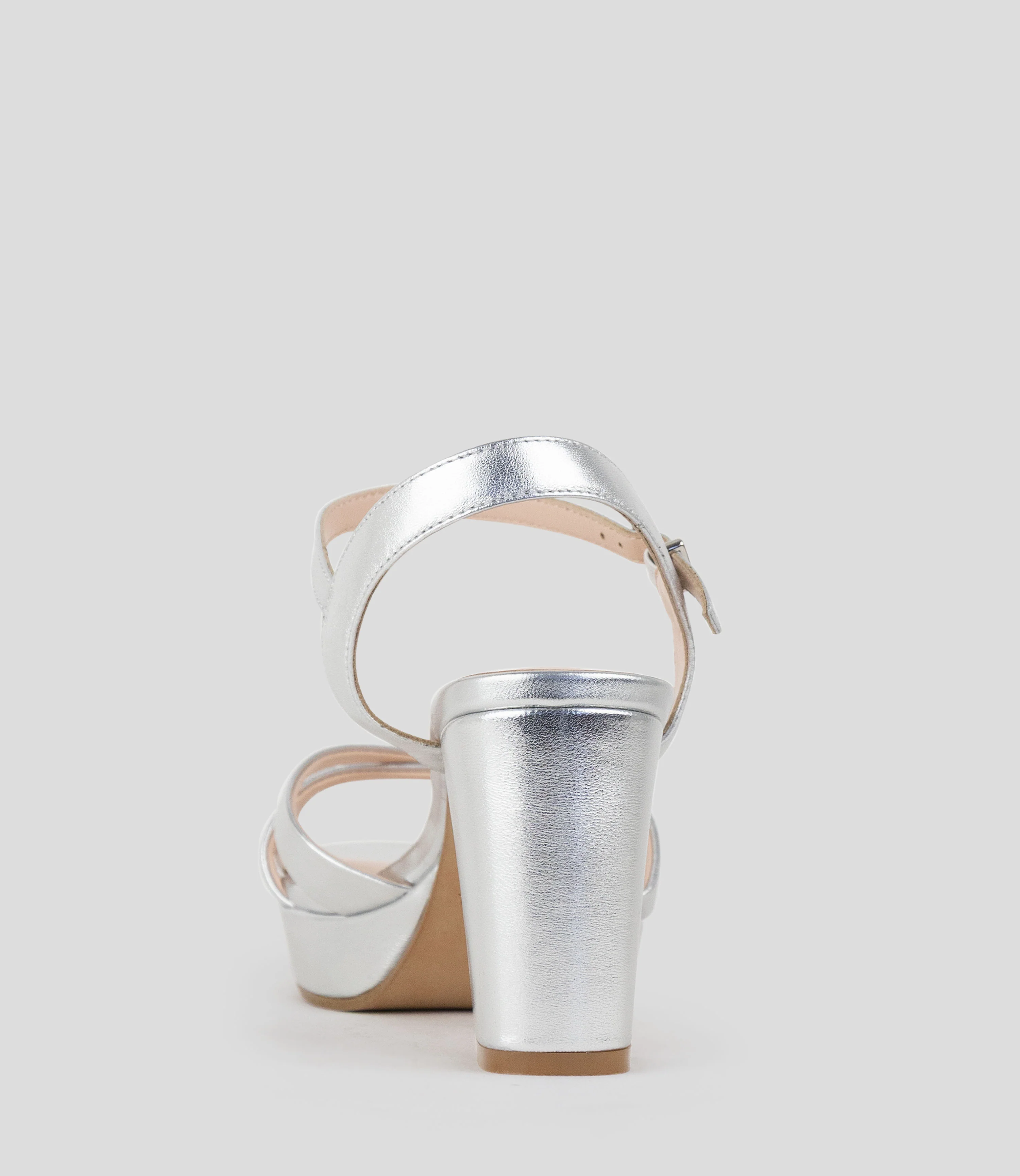 RYLIN80 Multistrap Platform Sandal in Silver - Image 3