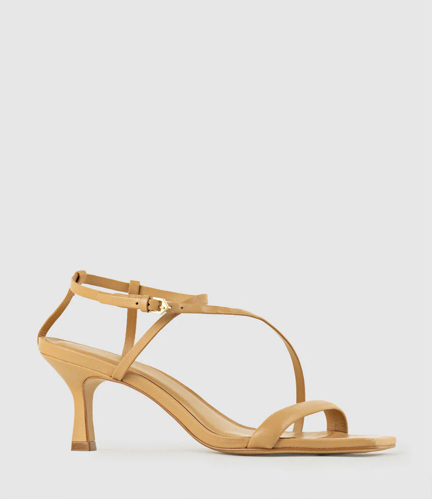 SELENA80 Strappy Sandal in Beige - Image 2